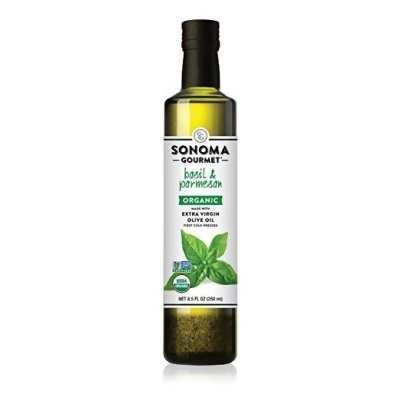 Sonoma Gourmet 295578 Basil & Parmesan Organic Extra Virgin Olive Oil, 8.5 oz - Pack of 6 