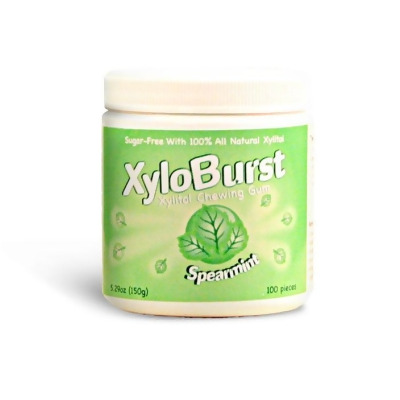 Xyloburst XYB009 100ct Spearmint Gum Jar 5.29 oz 