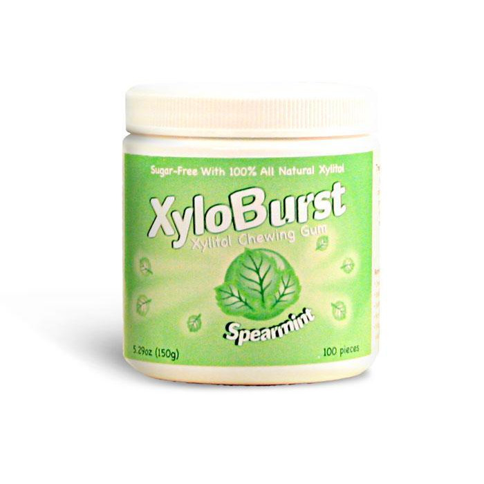 Xyloburst XYB009 100ct Spearmint Gum Jar 5.29 oz