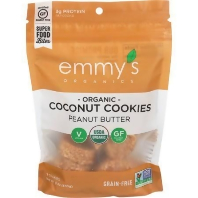 Emmys Organics 2043339 6 oz Organics Coconut Cookies Peanut Butter 
