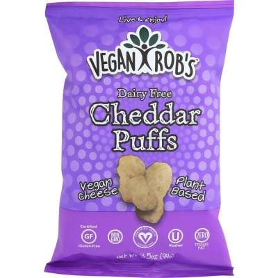 Vegan Robs KHFM00295799 3.5 oz Dairy Free Cheddar Puffs 
