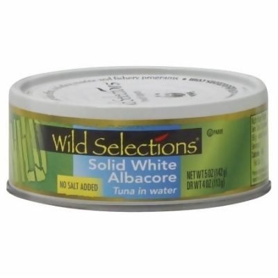 Wild Selections 252493 Solid White Albacore Tuna In Water - No Salt 