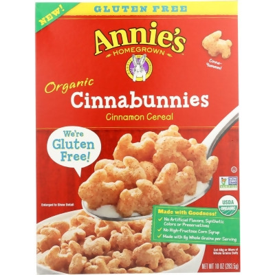Annies Homegrown KHFM00314693 10 oz Organic Cinnabunnies Cereal 