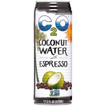 C2O Pure Coconut Water 2071454 17.5 fl oz Coconut Water - Espresso 
