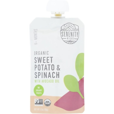 Serenity Kids KHFM00336433 3.5 oz Organic Sweet Potato Spinach Baby Food 