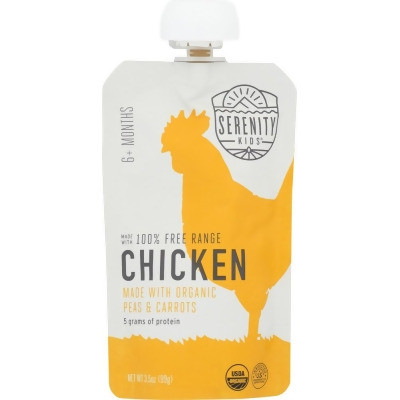 Serenity Kids KHFM00336429 3.5 oz Chicken with Organic Peas & Carrots Baby Food 