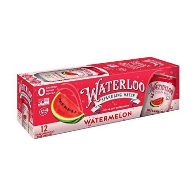 Waterloo Sparkling Water KHFM00333796 144 fl oz Strawberry Water Sparkling - Pack of 12 