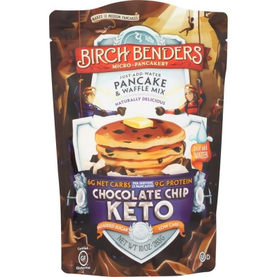 Birch Benders KHFM00334149 10 oz Keto Chocolate Chip Pancake & Waffle Mix 
