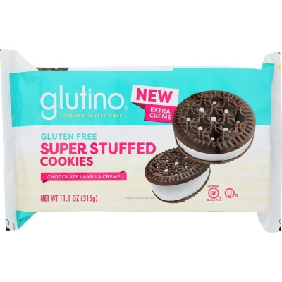 Glutino KHFM00334207 11.1 oz Chocolate Vanilla Creme Super Stuffed Cookies 