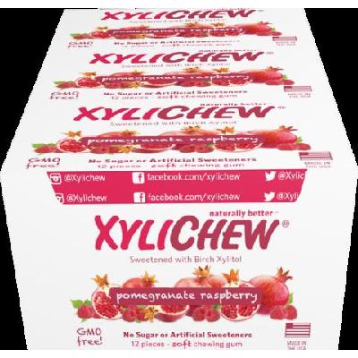 Xylichew 312543C Xylichew Pomegranate Raspberry Gum - 24 per Pack- 12 per Case 