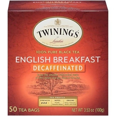 Twining Tea 315884 50 oz Decaffeinated English Breakfast Herbal Tea - Pack of 6 