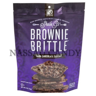 Nassau Candy 984621 5 oz Sheila Gs Organic Brownie Brittle Dark Chocolate Sea Salt Cookies - Pack of 12 