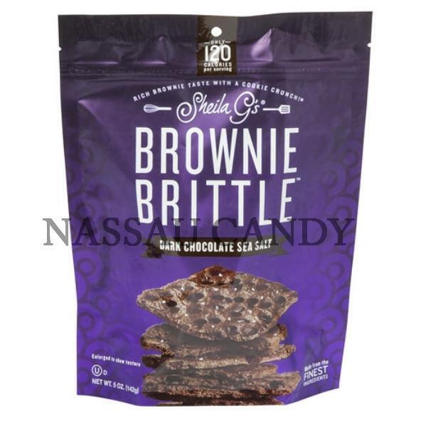 Nassau Candy 984621 5 oz Sheila Gs Organic Brownie Brittle Dark Chocolate Sea Salt Cookies - Pack of 12
