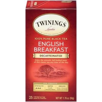 R. Twining TWG09182 English Breakfast Black Tea - 25 per Box 