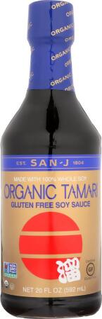 San J KHFM00181495 20 oz Organic Gluten Free Soy Sauce Tamari 