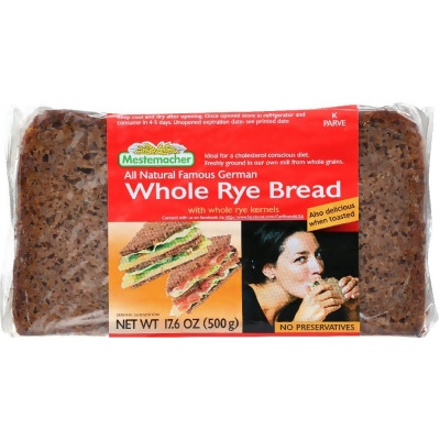 Mestemacher KHFM00586800 17.6 oz Whole Rye Bread 