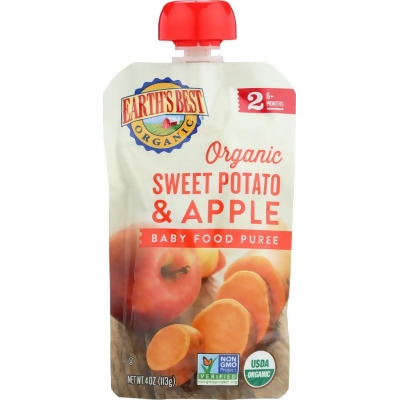 Earths Best KHLV00102769 4 oz Sweet Potato Apple Baby Food Puree 