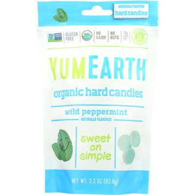 Yumearth KHLV01030238 3.3 oz Organic Mint Drops Wild Peppermint 