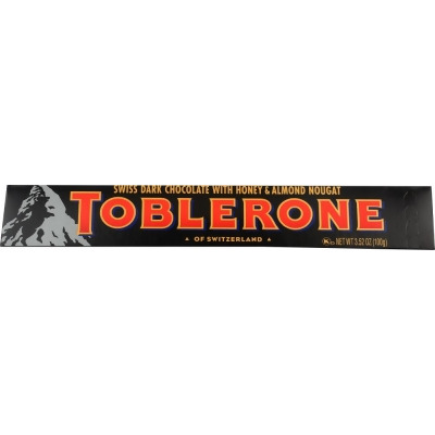 Toblerone KHFM00019826 3.52 oz Swiss Dark Chocolate with Honey & Almond Nougat 