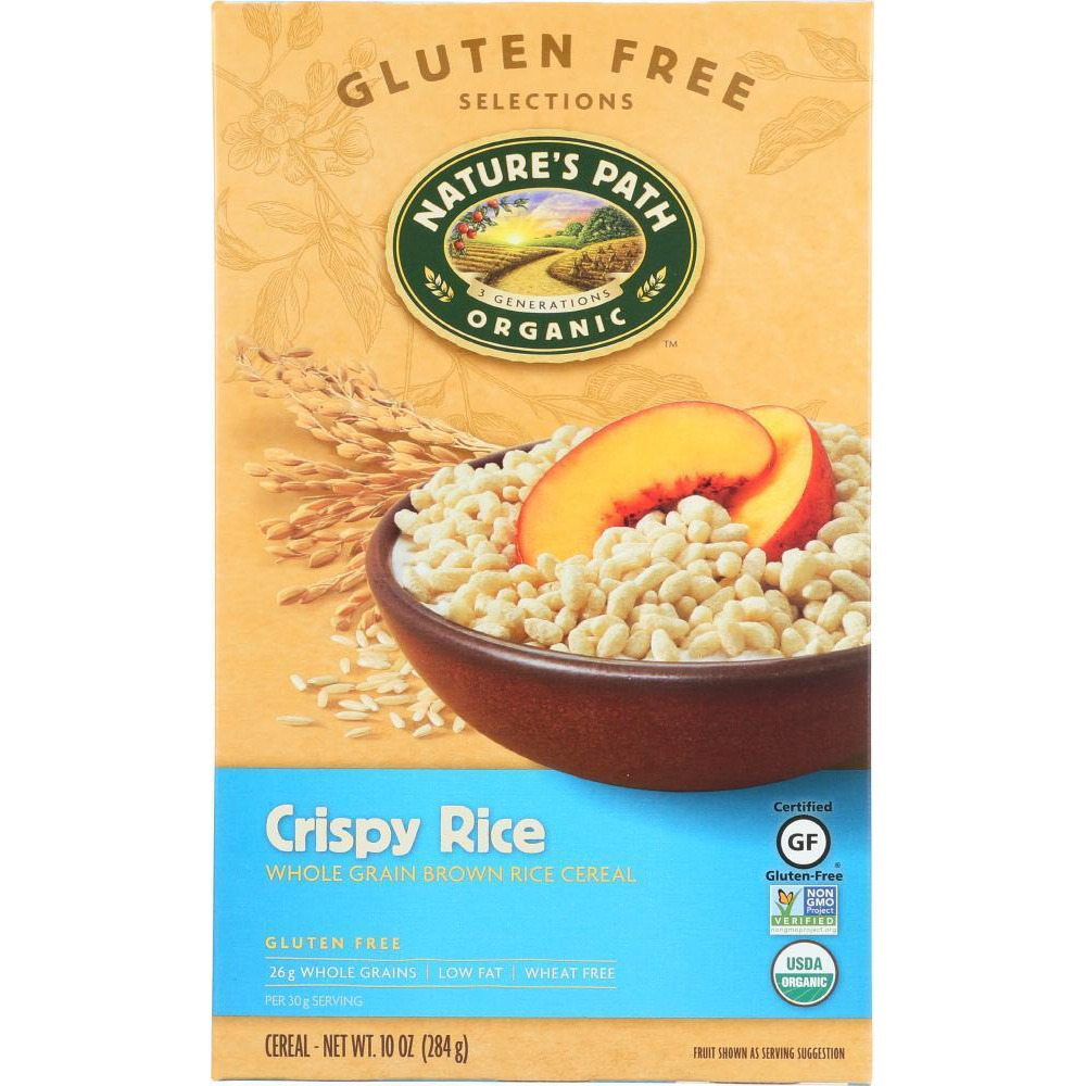 Natures Path KHFM00650580 10 oz Organic Cereal Whole Grain Crispy Rice