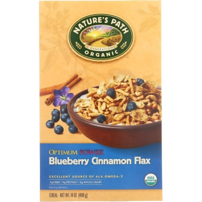 Natures Path KHFM00650648 14 oz Organic Optimum Power Cereal - Blueberry Cinnamon Flax 