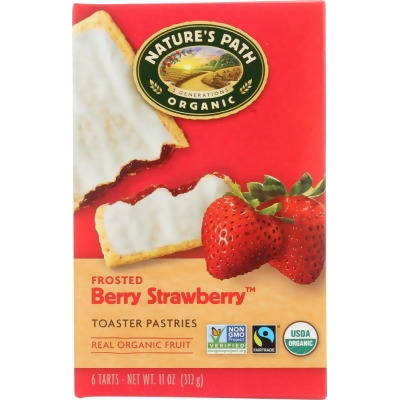 Natures Path KHFM00650853 11 oz Organic Toaster Pastries Berry Strawberry Frosted 