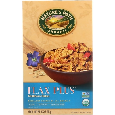 Natures Path KHFM00650747 13.25 oz Organic Flax Plus Multibran Flakes Cereal 