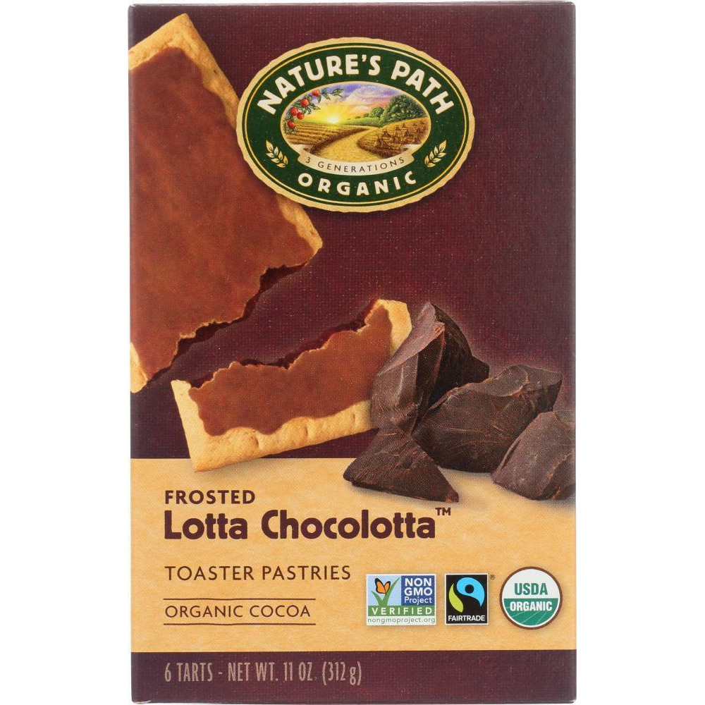 Natures Path KHFM00652925 11 oz Organic Frosted Lotta Chocolotta Toaster Pastries