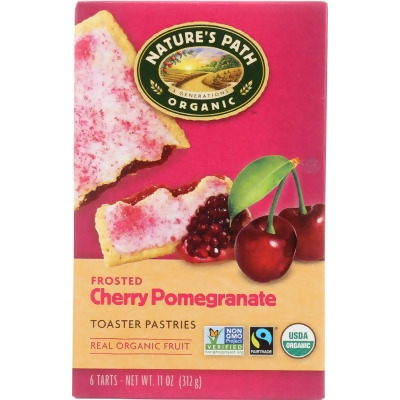 Natures Path KHFM00652933 11 oz Organic Frosted Cherry Pomegranate Toaster Pastries 