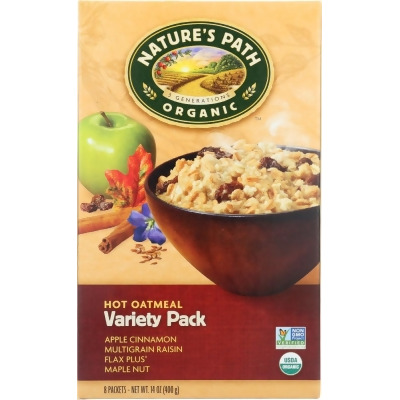 Natures Path KHFM00652990 14 oz Organic Instant Hot Oatmeal Variety Pack - 8 Count 