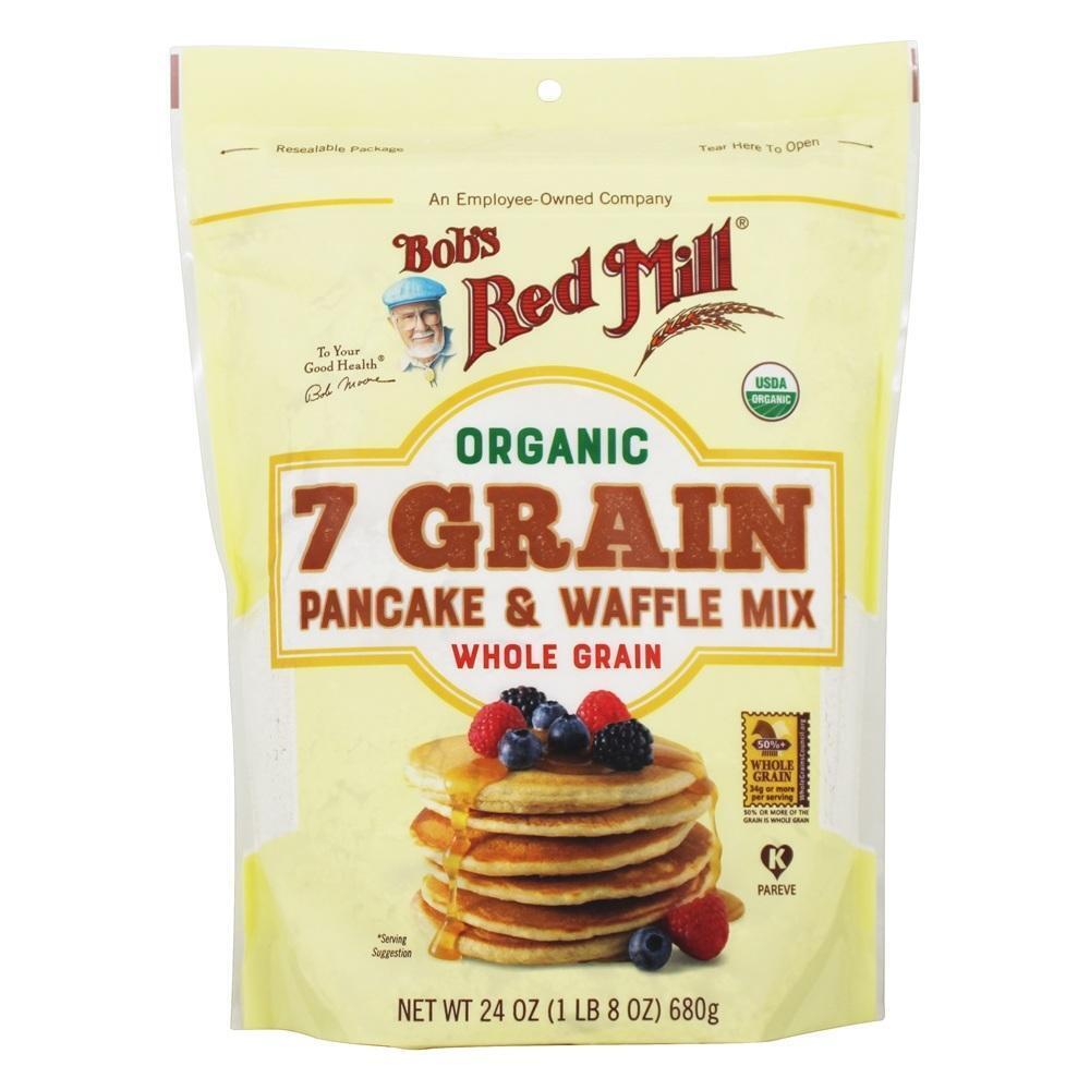 Bobs Red Mill 241960 24 oz Organic 7 Grain Pancake & Waffle Mix