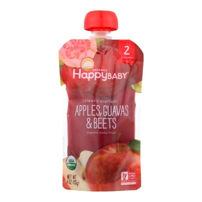 Happy Baby 1796747 4 oz Clearly Crafted Apples Baby Food - Guavas & Beets 