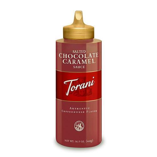 Torani BWA33437 16.5 oz Salted Chocolate Caramel Sauce - Pack of 6