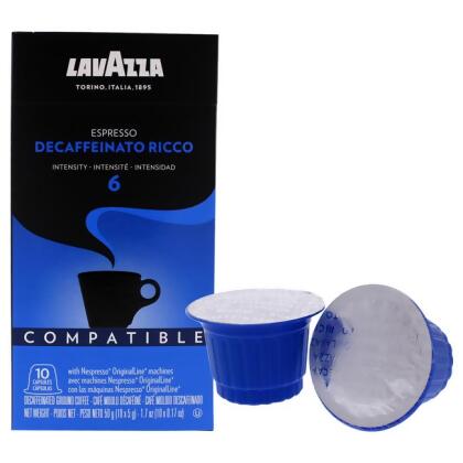 Lavazza LVS8211 10 x 0.17 oz Espresso Decaffeinato Ricco Ground Coffee Pods by Lavazza Coffee for Unisex 