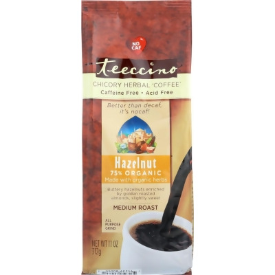 Teeccino KHFM00874644 11 oz Mediterranean Herbal Coffee - Hazelnut Medium Roast 