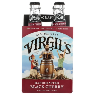 Virgils KHFM00929778 48 oz Hand Crafted Black Cherry Soda - Pack of 4 