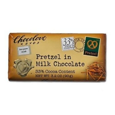 Chocolove BG11496 Chocolove Pretzel Milk Chocolate - 12x2.9OZ 