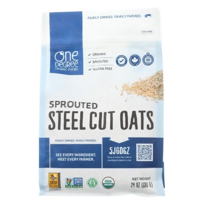 One Degree Organic Foods 2090868 24 oz Sprouted Organic Steel Cut Oats 