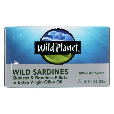 Wild Planet 1861632 4.25 oz Skinless Boneless Fillets in Olive Oil 