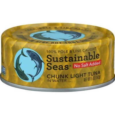 Sustainable Seas 232436 5 oz Chunk Light Tuna in Water Without Salt 