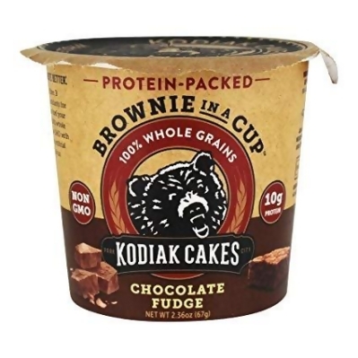 Kodiak Cakes 2250116 2.36 oz Brownie in Cup Chocolate Fudge 