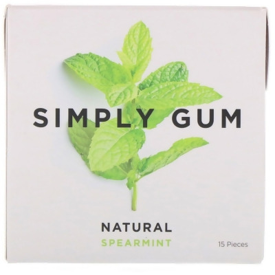 Simply Gum 236607 Spearmint Natural Chewing Gum 