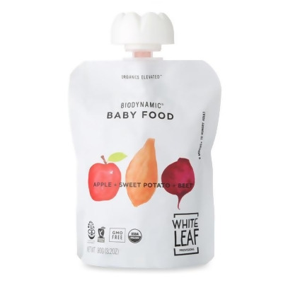 White Leaf Provisions 2407070 3.2 oz Apple Sweet Potato & Beet Baby Food 