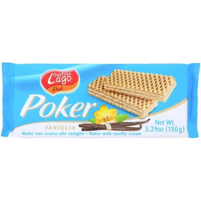 Gastone Lago KHLV00284820 5.29 oz Gastone Lago Cookie Vanilla Cream Wafer Poker 