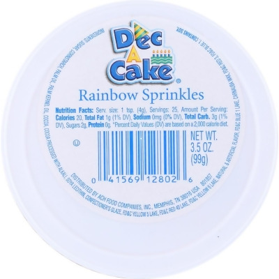 Dec A Cake KHLV01457555 3.5 oz Cup Rainbow Sprinkles 