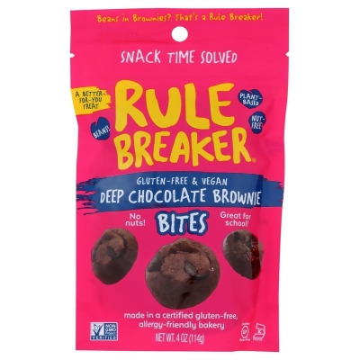Rule Breaker Snacks KHRM00363094 4 oz Chocolate Brownie Bites 