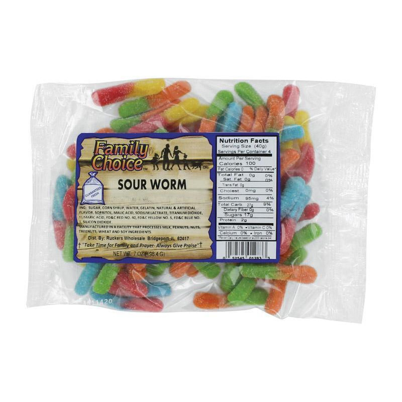 Ruckers 9235474 7.5 oz Sour Worm