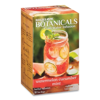 Bigelow RCB39004 0.7 oz Botanicals Watermelon Cucumber Mint Cold Water Herbal Infusion Tea Bag - 18 per Box 
