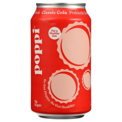 Poppi KHRM00382395 12 oz Prebiotic Cola Classic Soda 