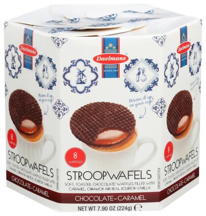 Daelmans KHRM00340113 7.9 oz Chocolate Caramel Stroopwafels Hex Bread 